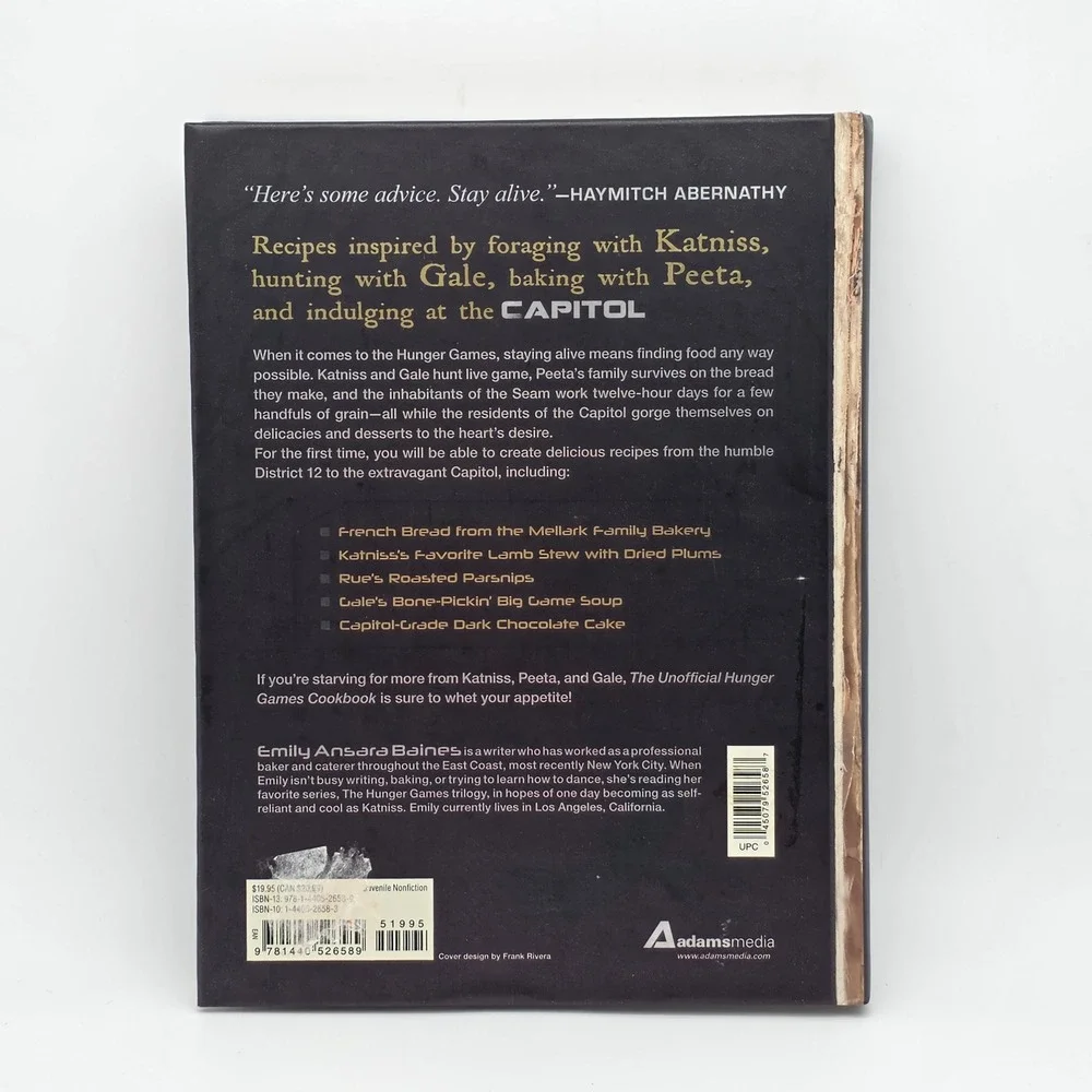 Hunger Games Cookbook‎ All Ages Hardcover Black 150+ Recipes Fan Gift Dystopian